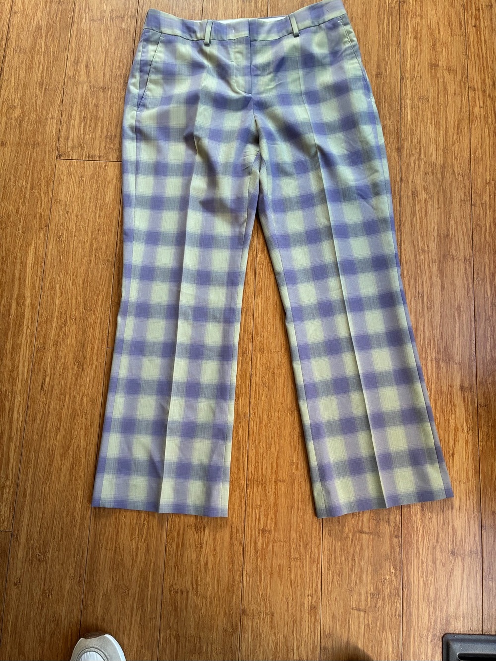 Paul Smith Lavender and Cream Plaid Dress Pants